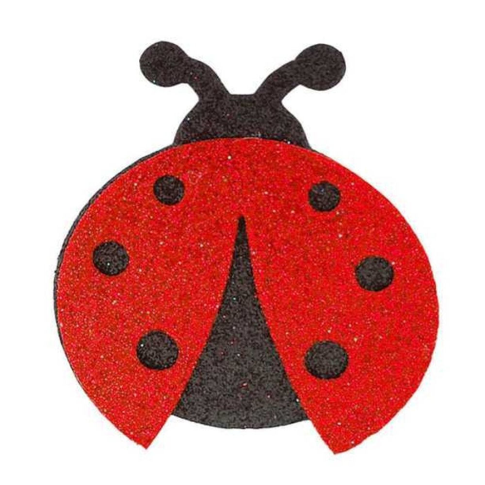 Wholesale Glittery Evadan Ladybug Ornaments 25 pcs