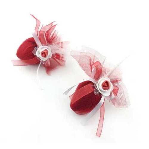 Wholesale Decorated Flock Strawberry Box With Henna Inside