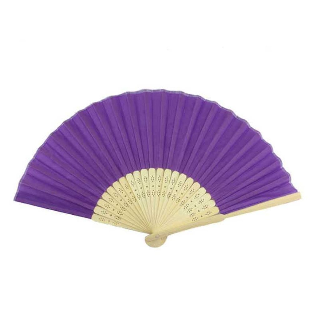 Wholesale Cheap Wood Solid Color Fan