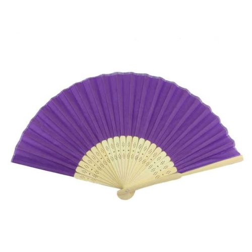 Wholesale Cheap Wood Solid Color Fan