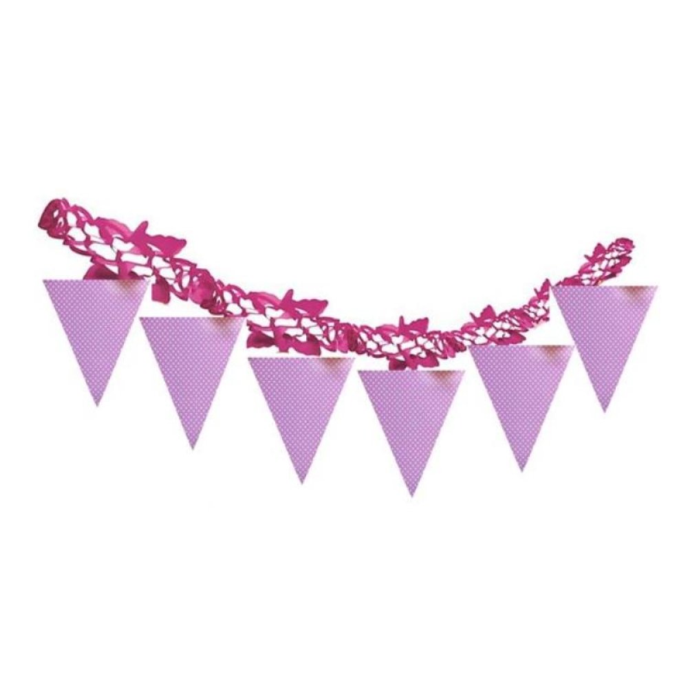 Wholesale Extending Pink Blue Polka Dot Pennant Flag Ornaments