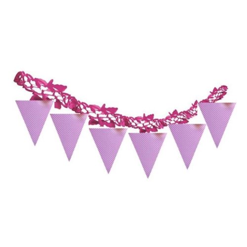 Wholesale Extending Pink Blue Polka Dot Pennant Flag Ornaments