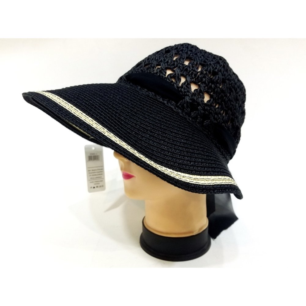 Wholesale Half Moon Model Handmade Patterned Wholesale Summer Fedora Hat 2J