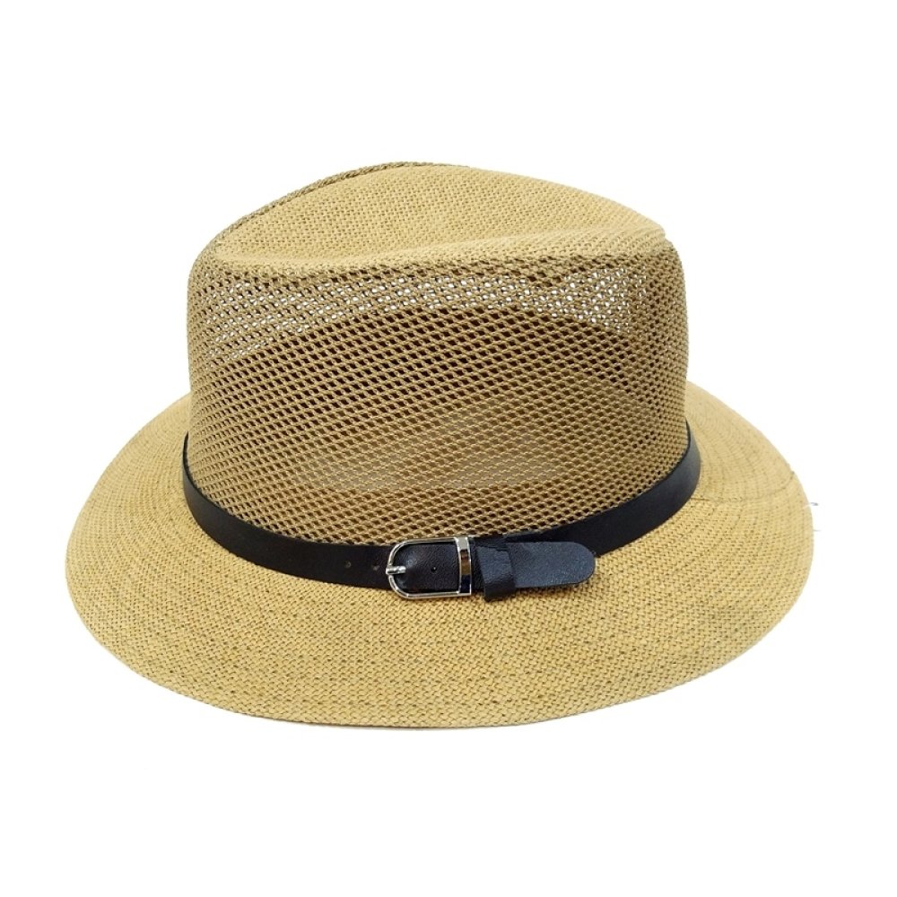 Wholesale Summer Men's Cowboy Mesh Panoma Hats Types 3J