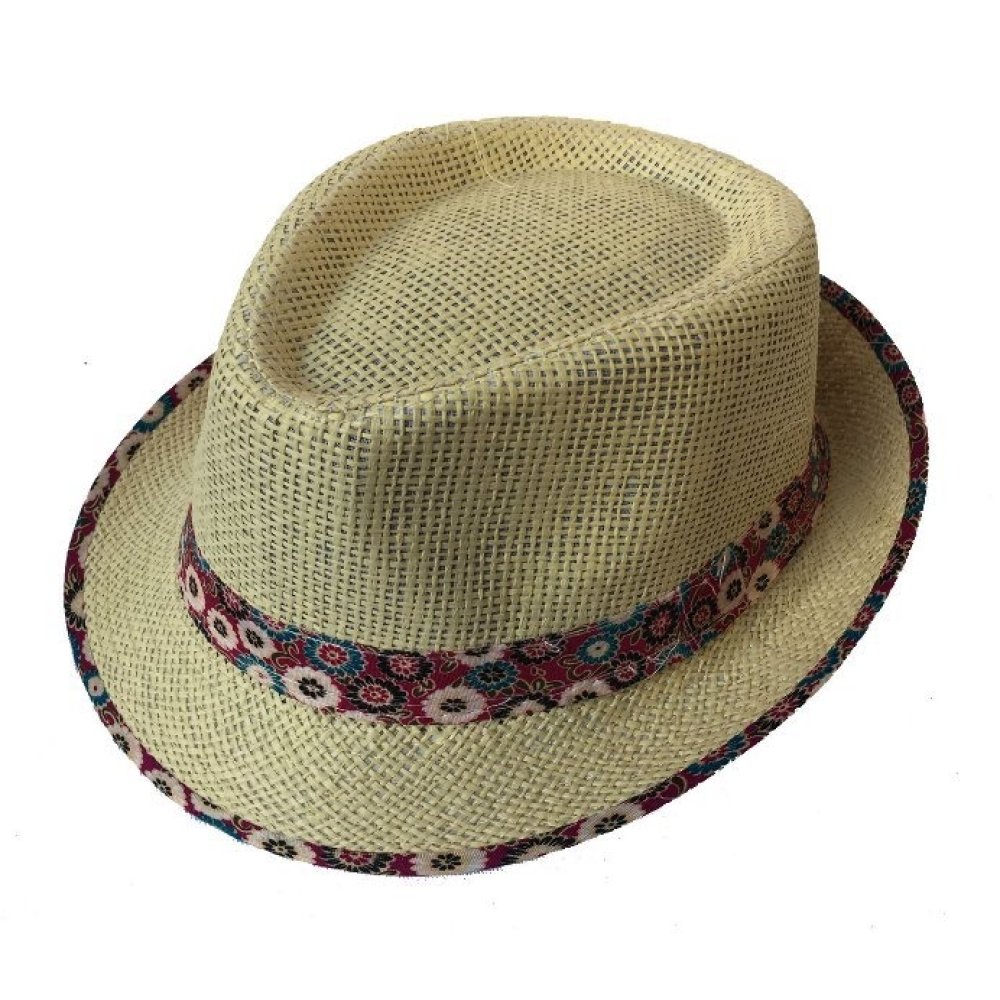 Wholesale Summer Straw Fedora Hat Men Women
