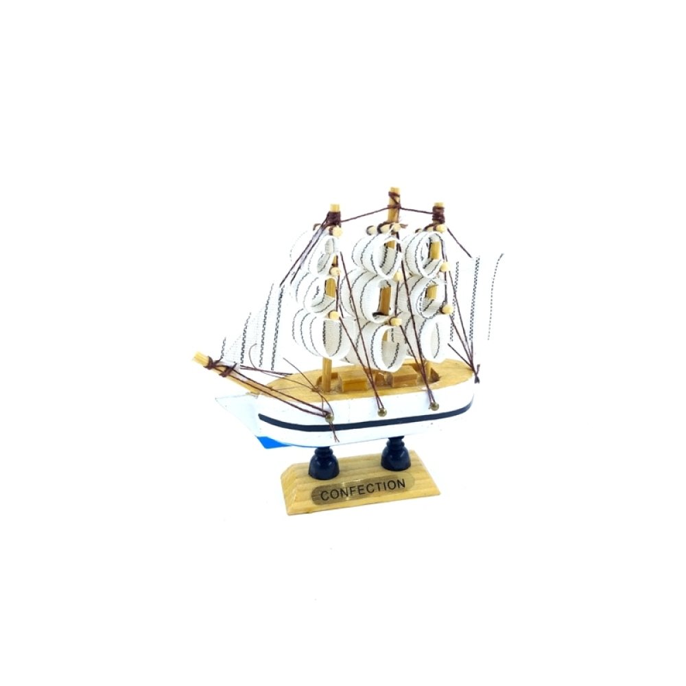 Wholesale Sailing Wooden Ship 12 cm