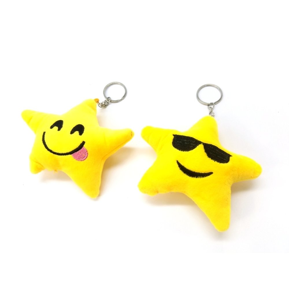 Wholesale Star Shaped Emoji Keychain