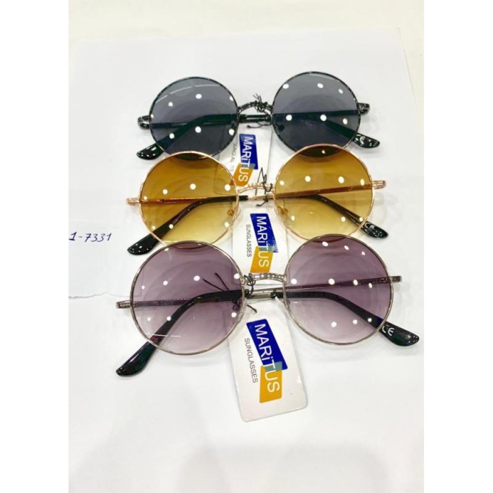 Wholesale Round Colored Glass Sunglasses