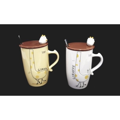 Wholesale Giraffe Themed Mug & Cup With Lid