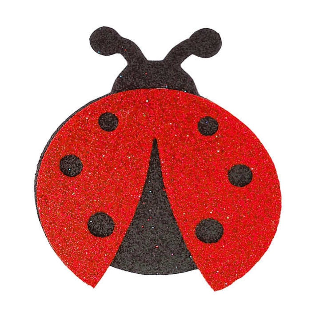 Ladybug Evadan Silvery 5.5X7 Cm Krmz P25-50