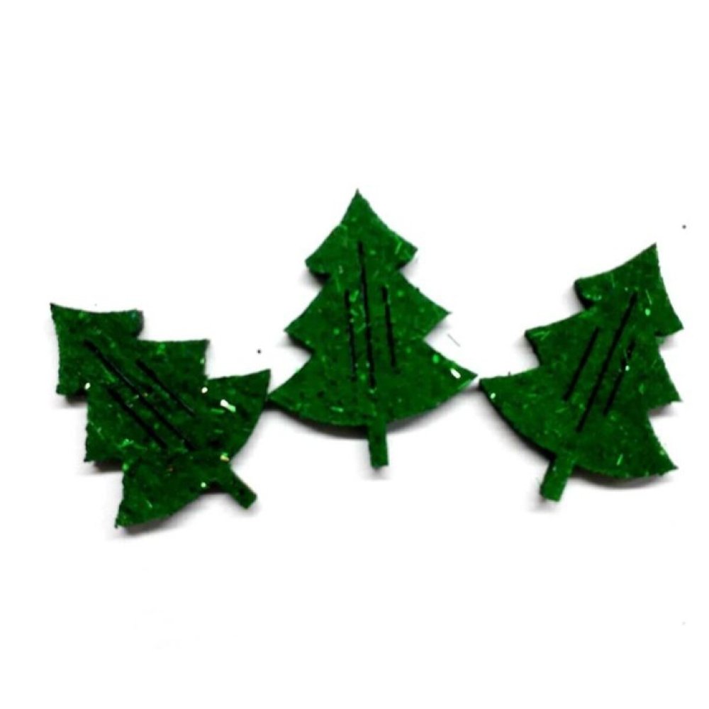 Felt Green Pine Tree Christmas Ornament 20 Pcs